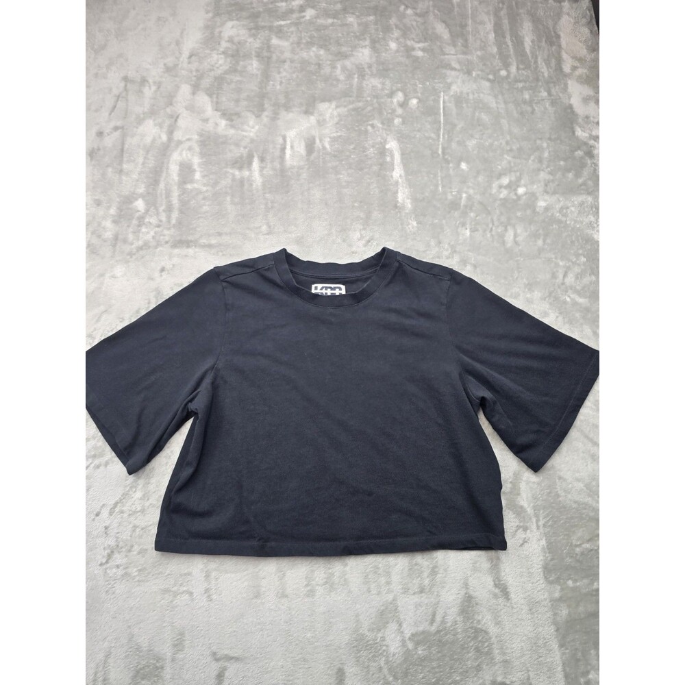 ​KBB By Kahlana Womens Size Medium Black Short Sleeve Cropped T Shirt Boxy Tee